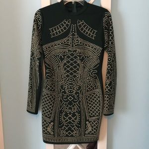 Windsor Emerald Green Beaded Mini Dress